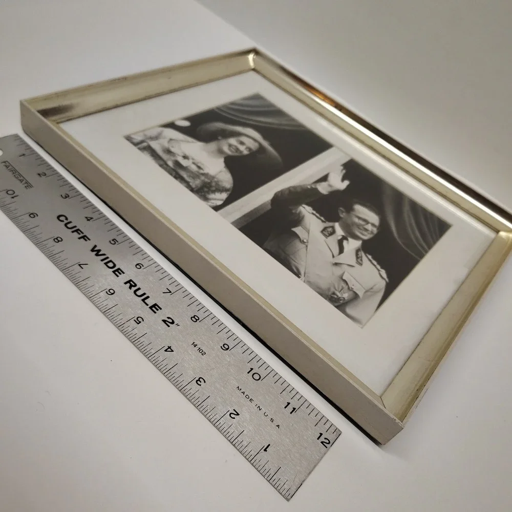 Vintage Silver Frame Photos King Baudouin Queen Fabiola Belgium 10.5x13‎